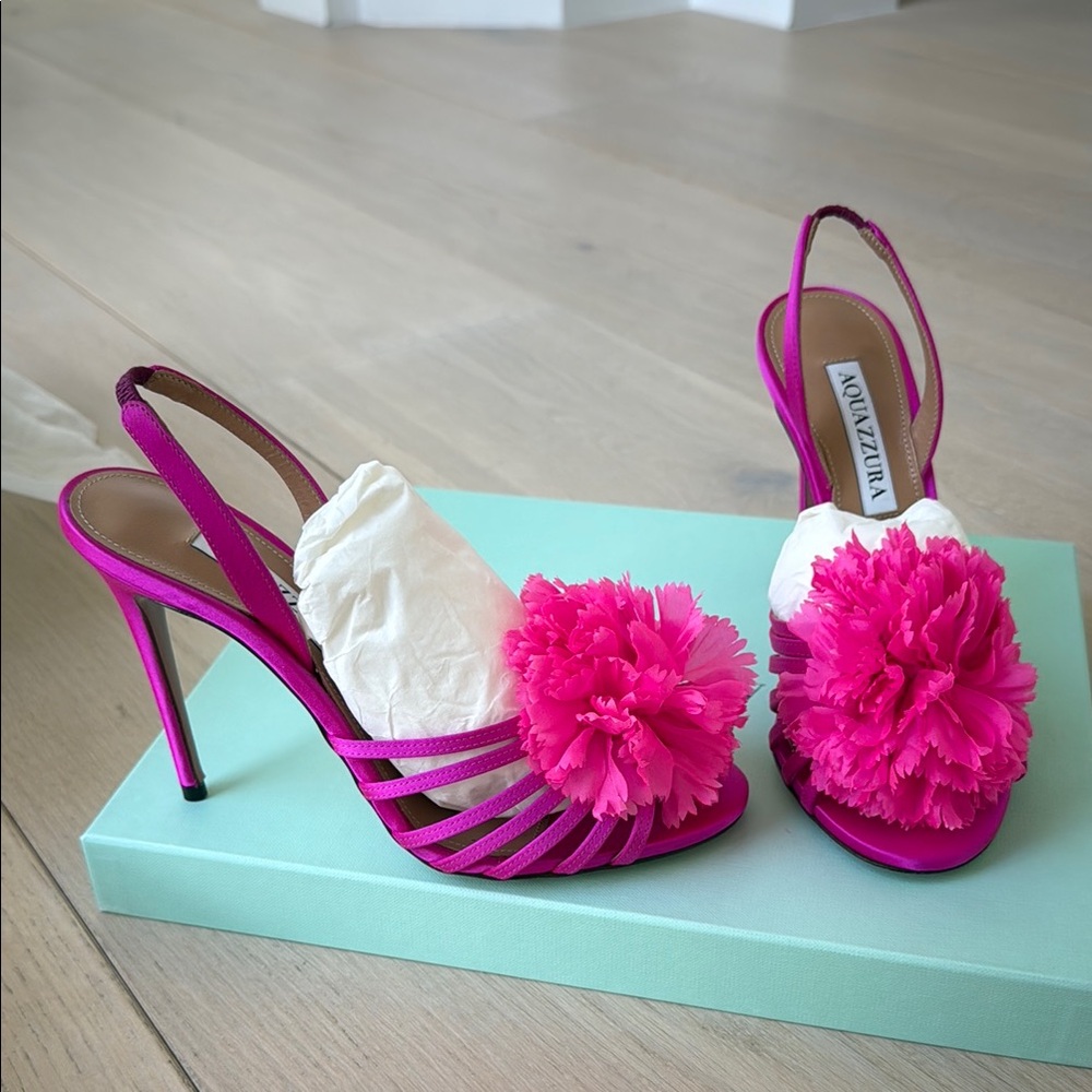 Aquazzura Pink Love Carnation Women's Heels Size 36